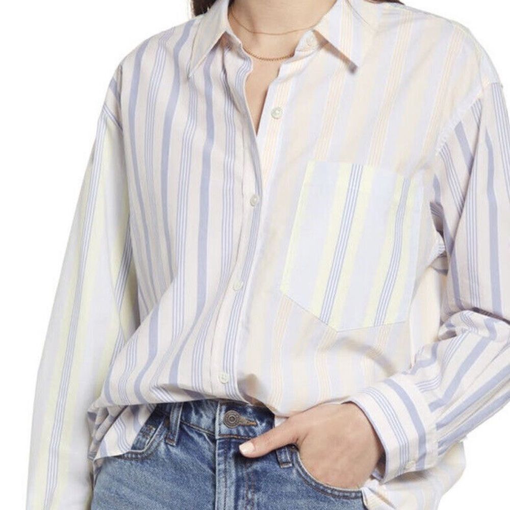 Rails Oversized Small Striped button down shirt
